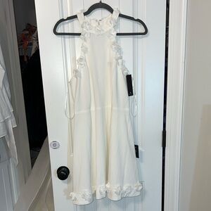 Lulus white linen mini dress